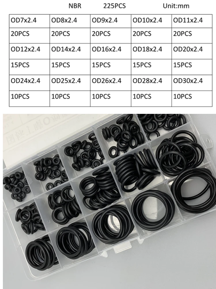 Auto Repair Cs - CS 2.4mm 225 PCSNBR Rubber O