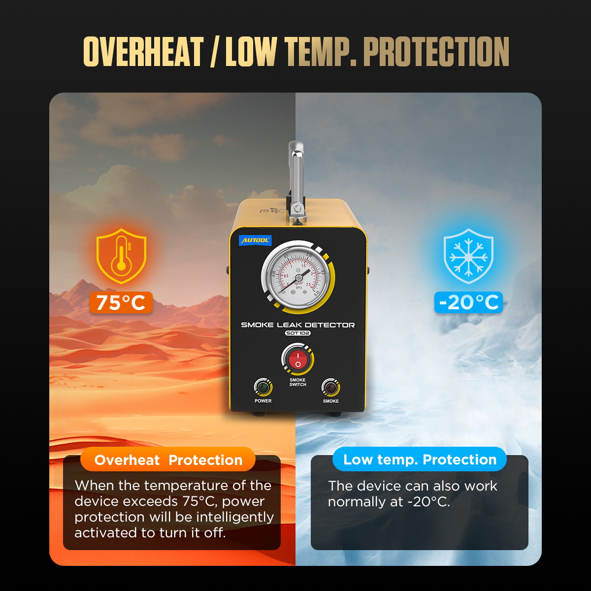 AUTOOL SDT102 Automotive Smoke - Smoke Leak Detector 评论和价格