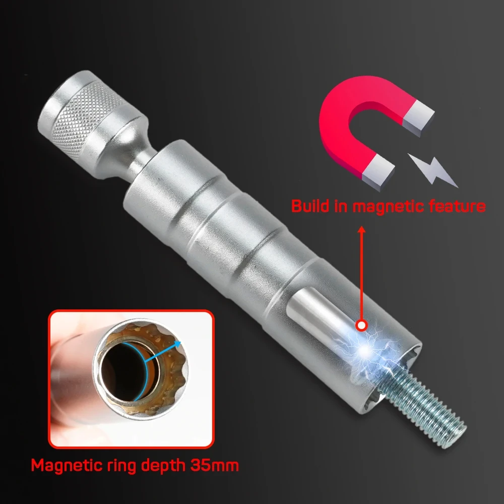16mm With Magnetic Thin Wall U - Spark Plug Socket Set 评论和价格