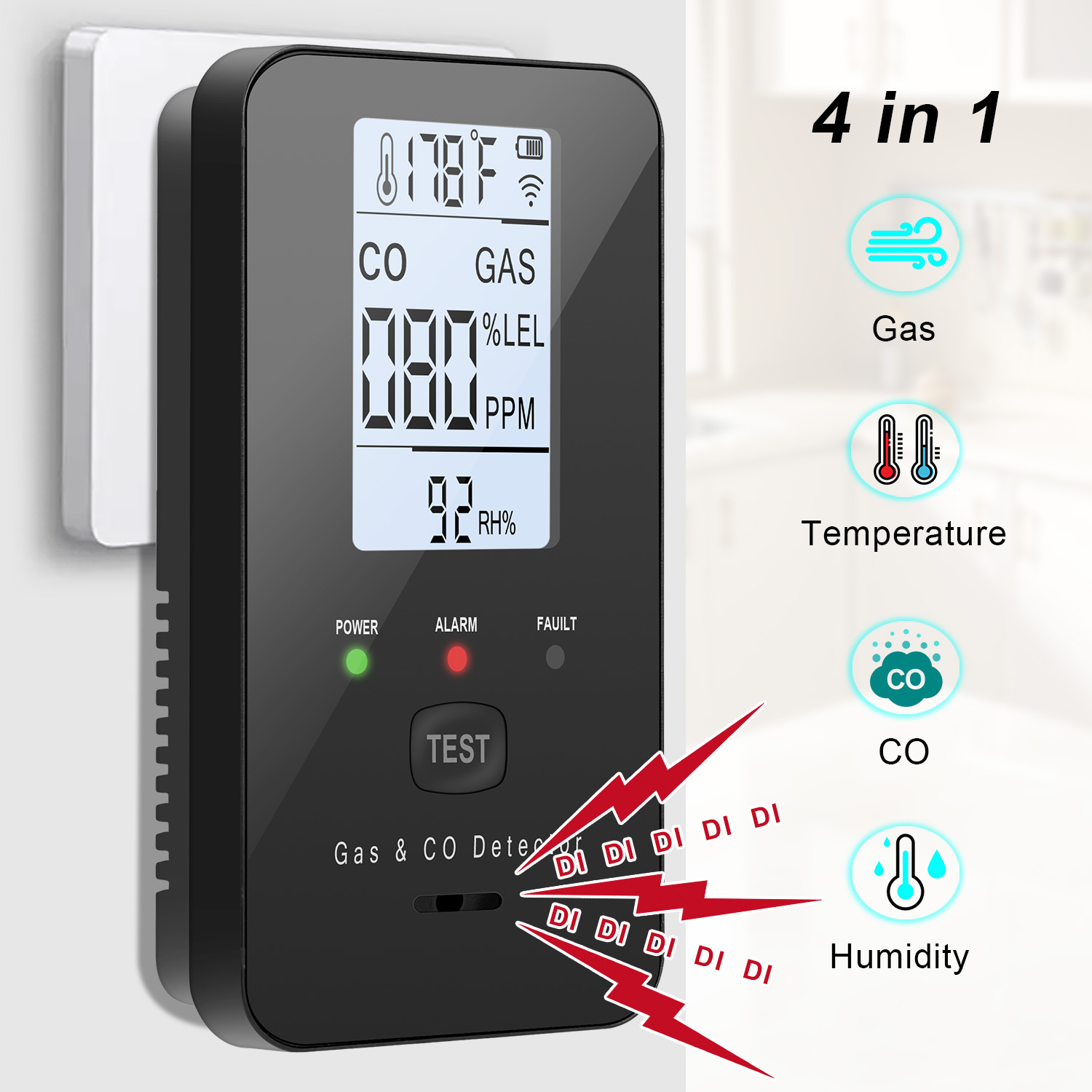 Natural Gas & Carbon Monoxide  - Smoke Leak Detector 评论和价格