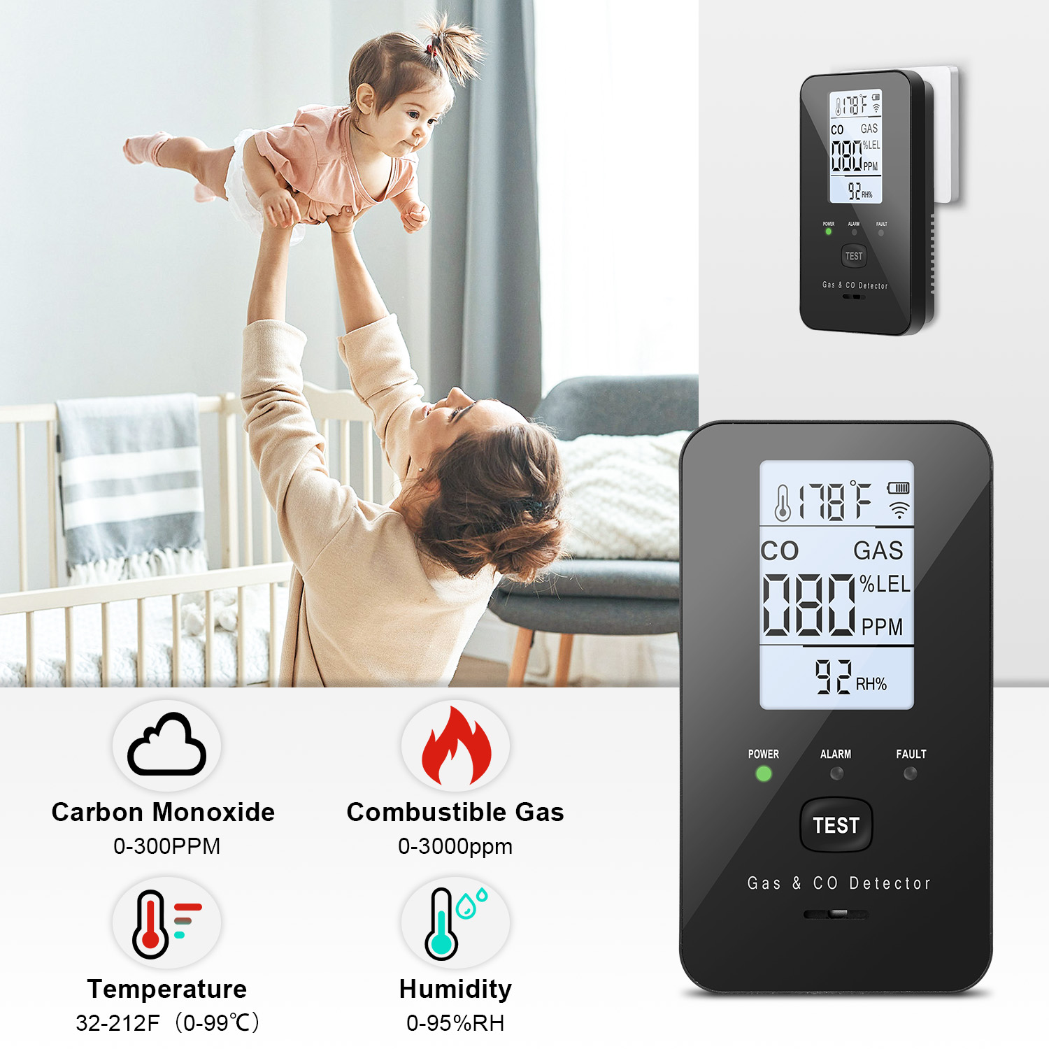 Natural Gas & Carbon Monoxide  - Smoke Leak Detector 评论和价格