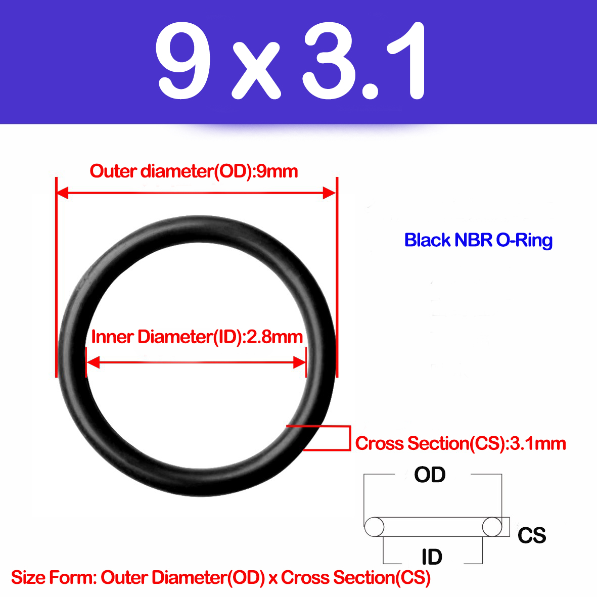 Cross Section(CS) 3.1MM,NBR O  - Auto Repair Cs 评论和价格