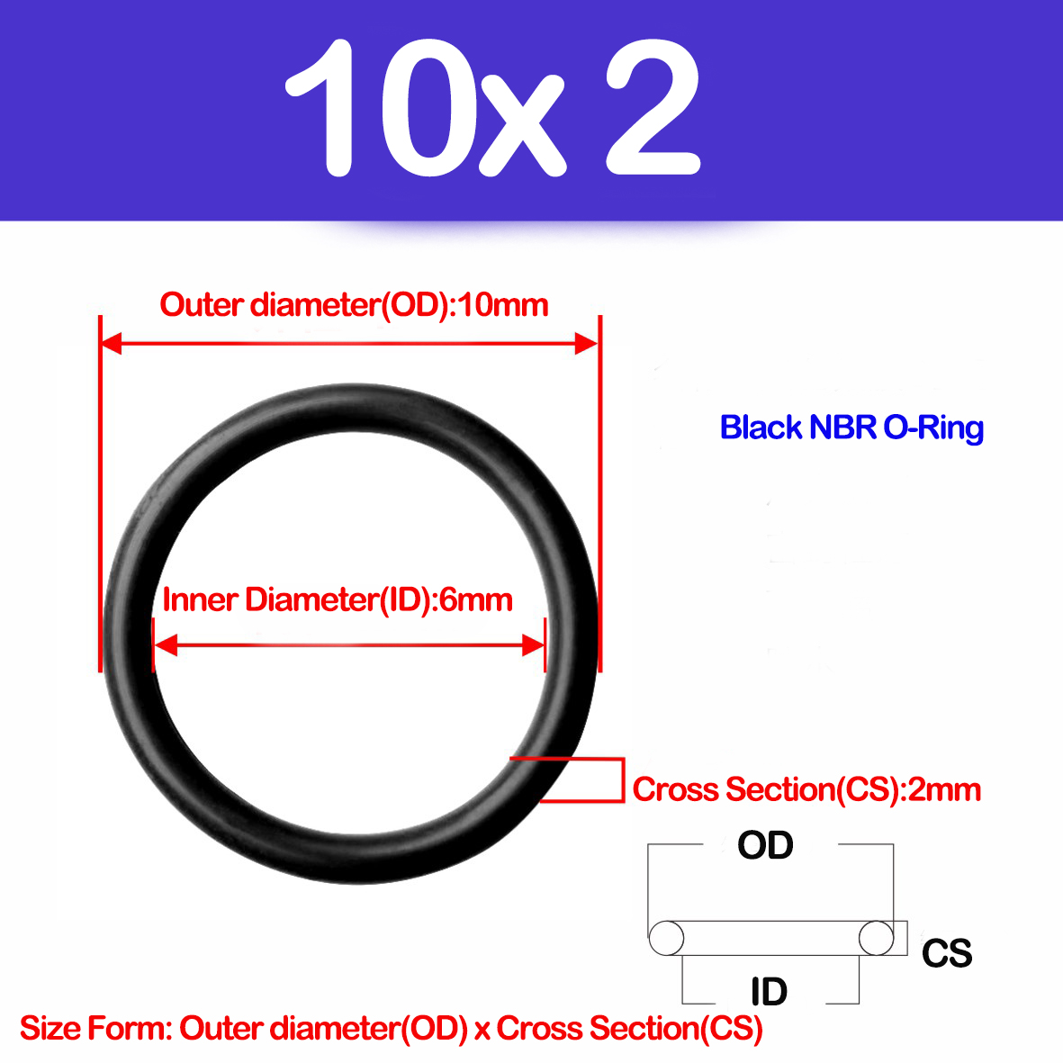 WD CS 2mm,NBR O Ring Sealing G - Auto Repair Cs 评论和价格
