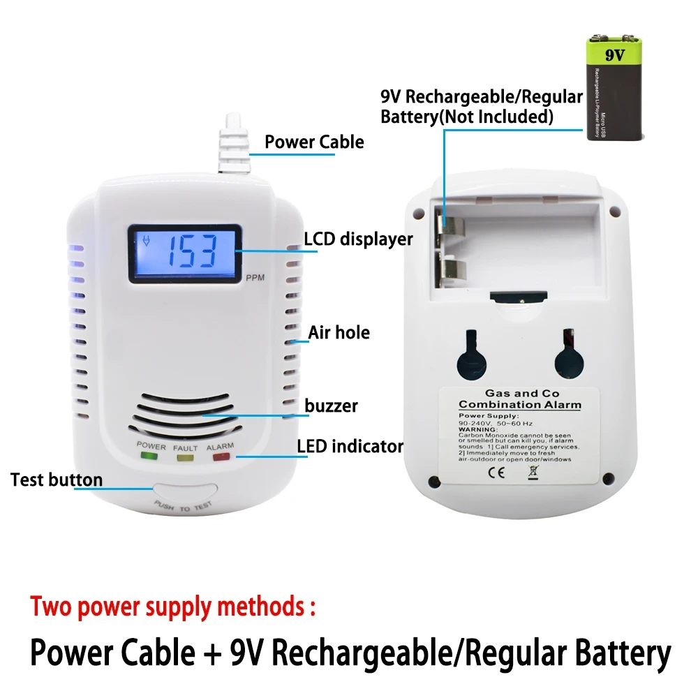 New CO Leak Detector 2-in-1 Ca - Smoke Leak Detector 评论和价格